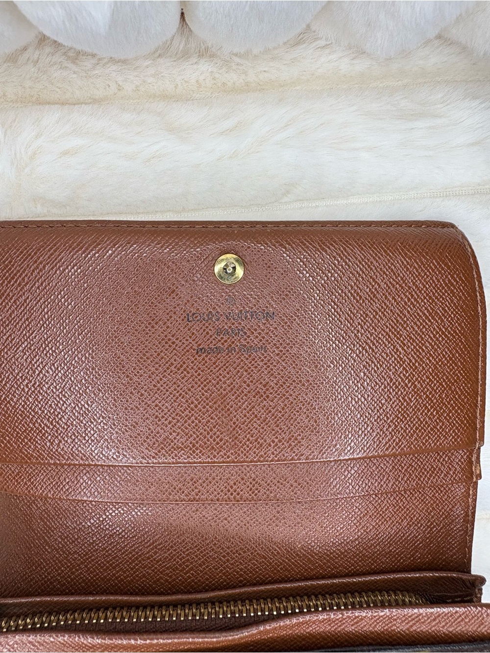 LOUIS VUITTON VINTAGE MONOGRAM PORTE MONNAIE BILLET TRESOR WALLET w COA - Picture 9 of 14